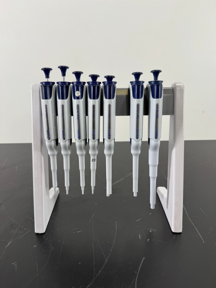 Image of Rainin Pipet-Lite XLS Single Channel Pipettes w/Stand - Quantity 7